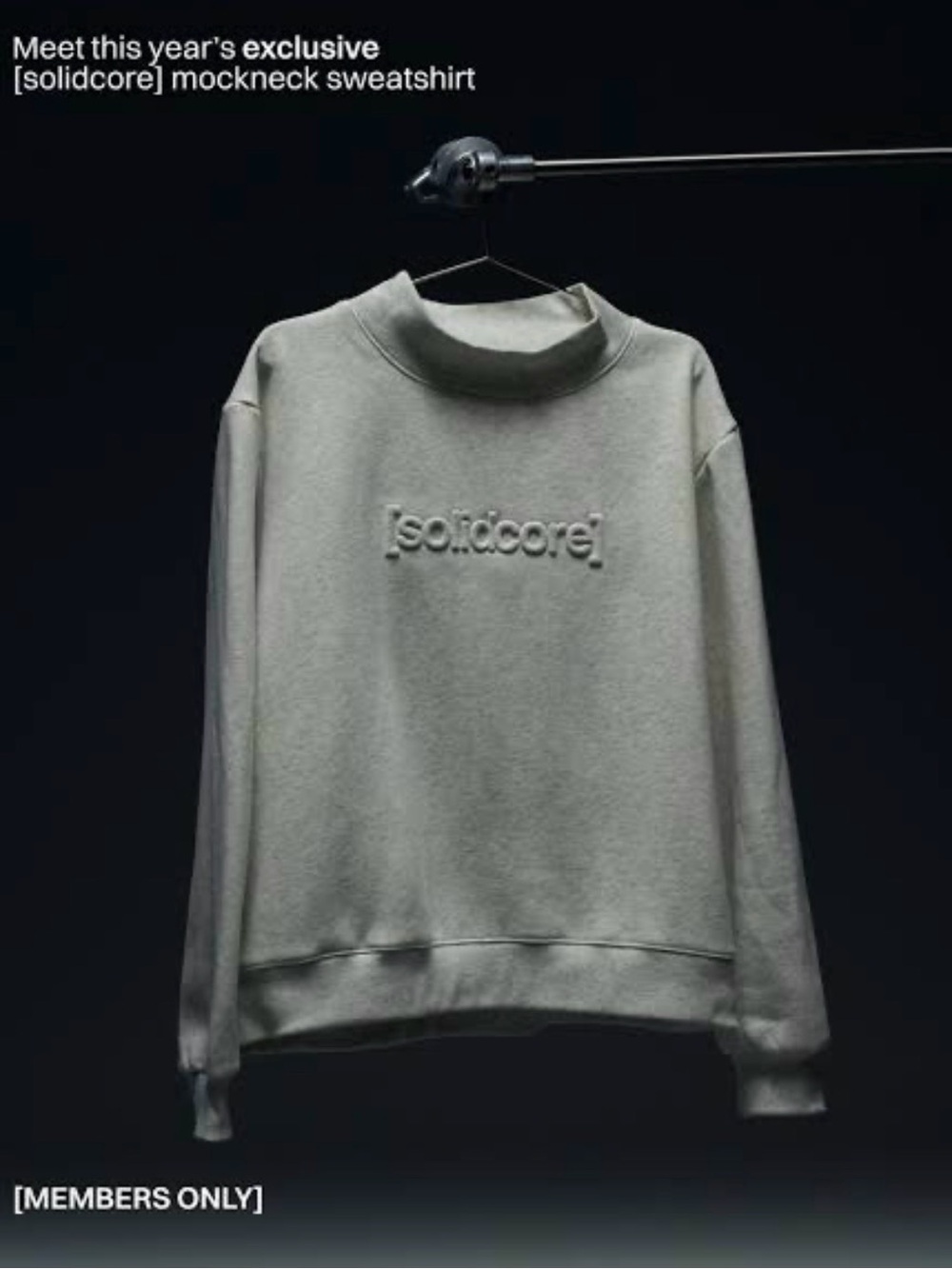 Solidcore unisex Mockneck Sweatshirt - Light Gray